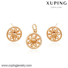 64039 Xuping fashion dubai 18k gold rani haar alibaba jewelry set